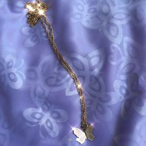 Butterfly huggie necklace